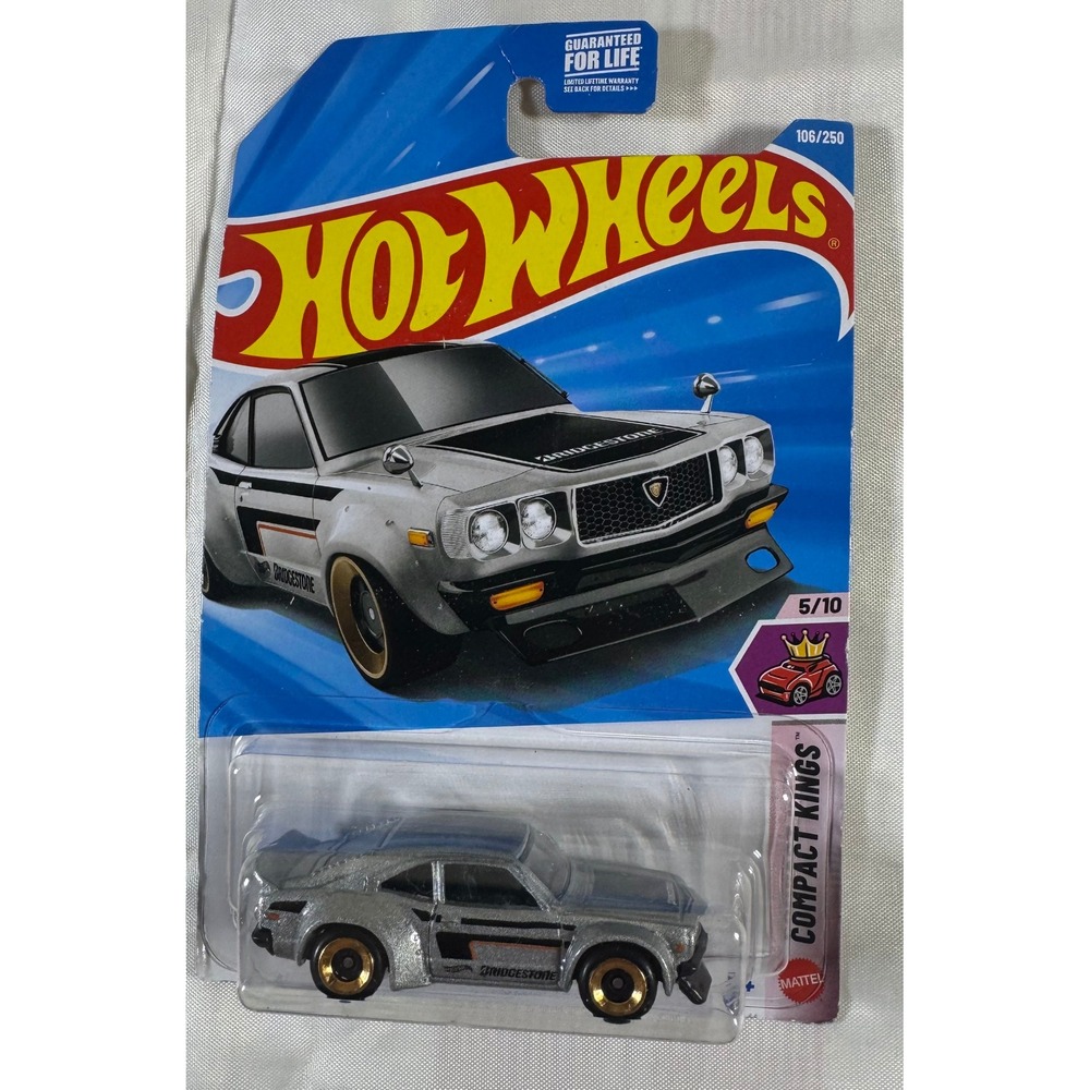 Hot Wheels Mazda RX-3 Silver 106/250 Compact Kings 5/10 Diecast Car 2024 Mattel